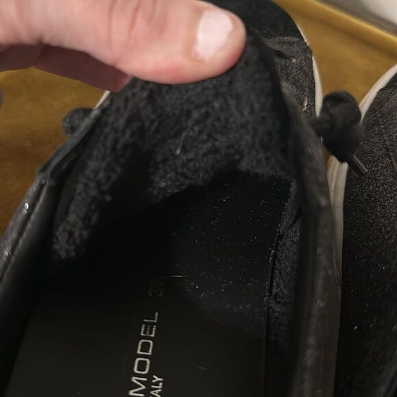 Philippe Model Women's Black Glitter/Suede Sneakers - Picture 4 of 9